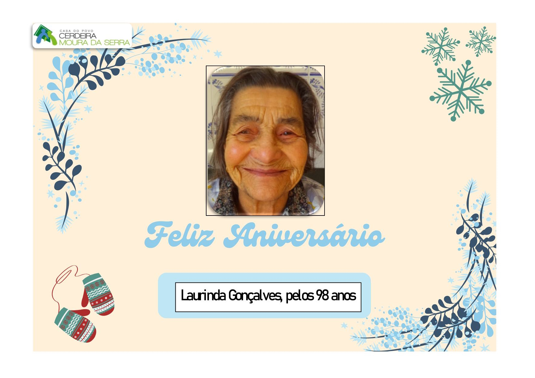 Feliz Aniversário à nossa Utente “D. Laurinda” em 22/01/2024