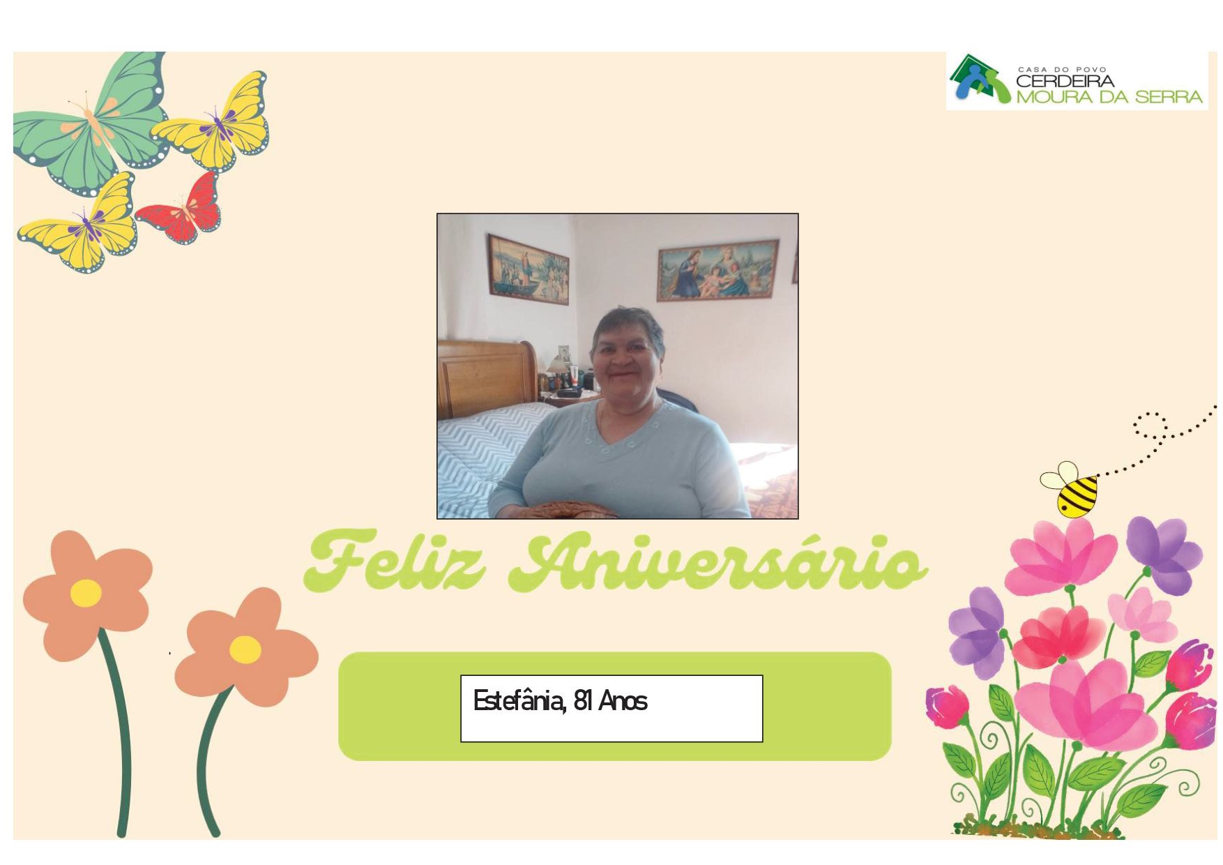 Feliz Aniversário à nossa Utente “D. Estefânia” em 22/03/2024