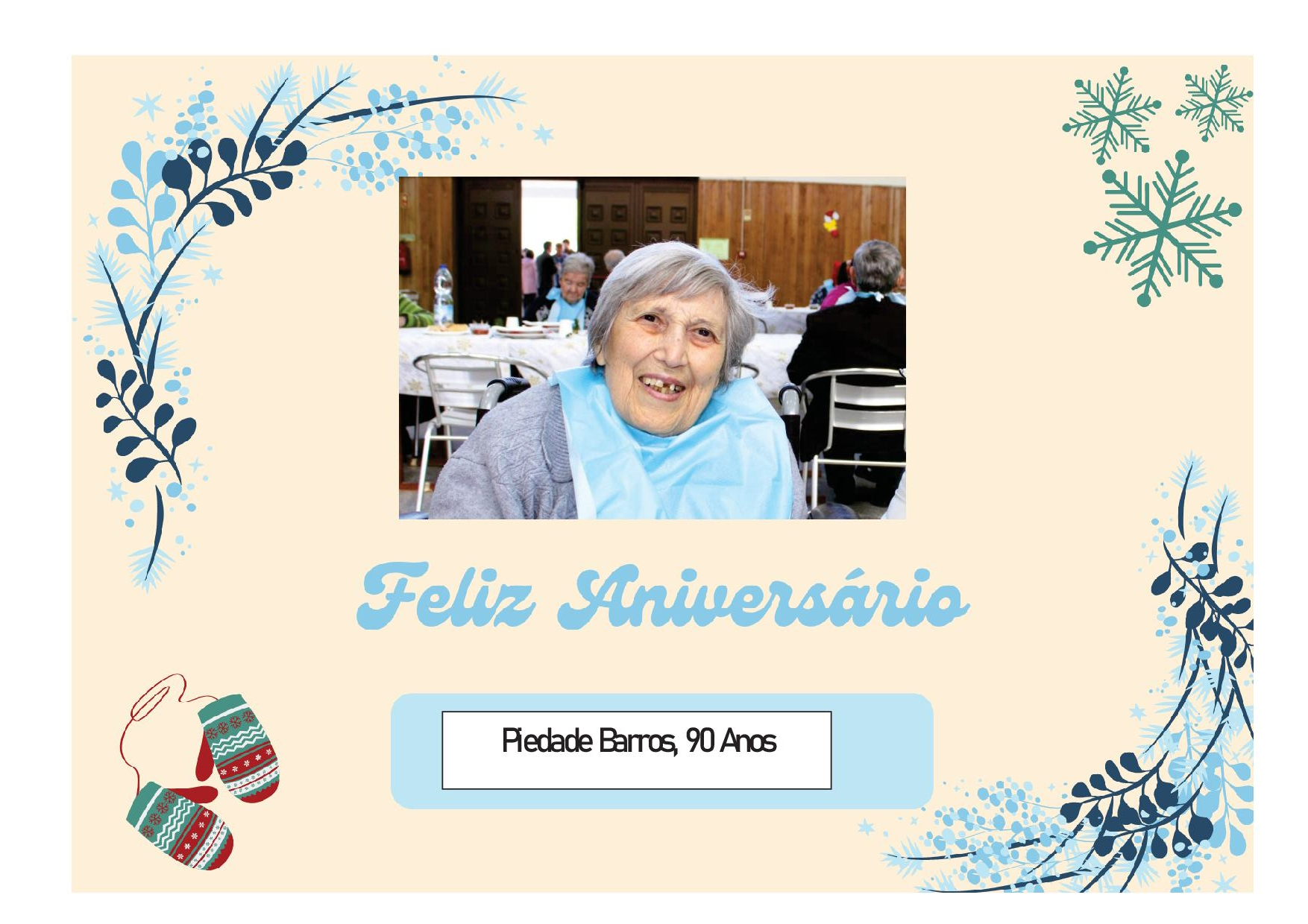 Feliz Aniversário à nossa Utente “D. Piedade” em 24/12/2024