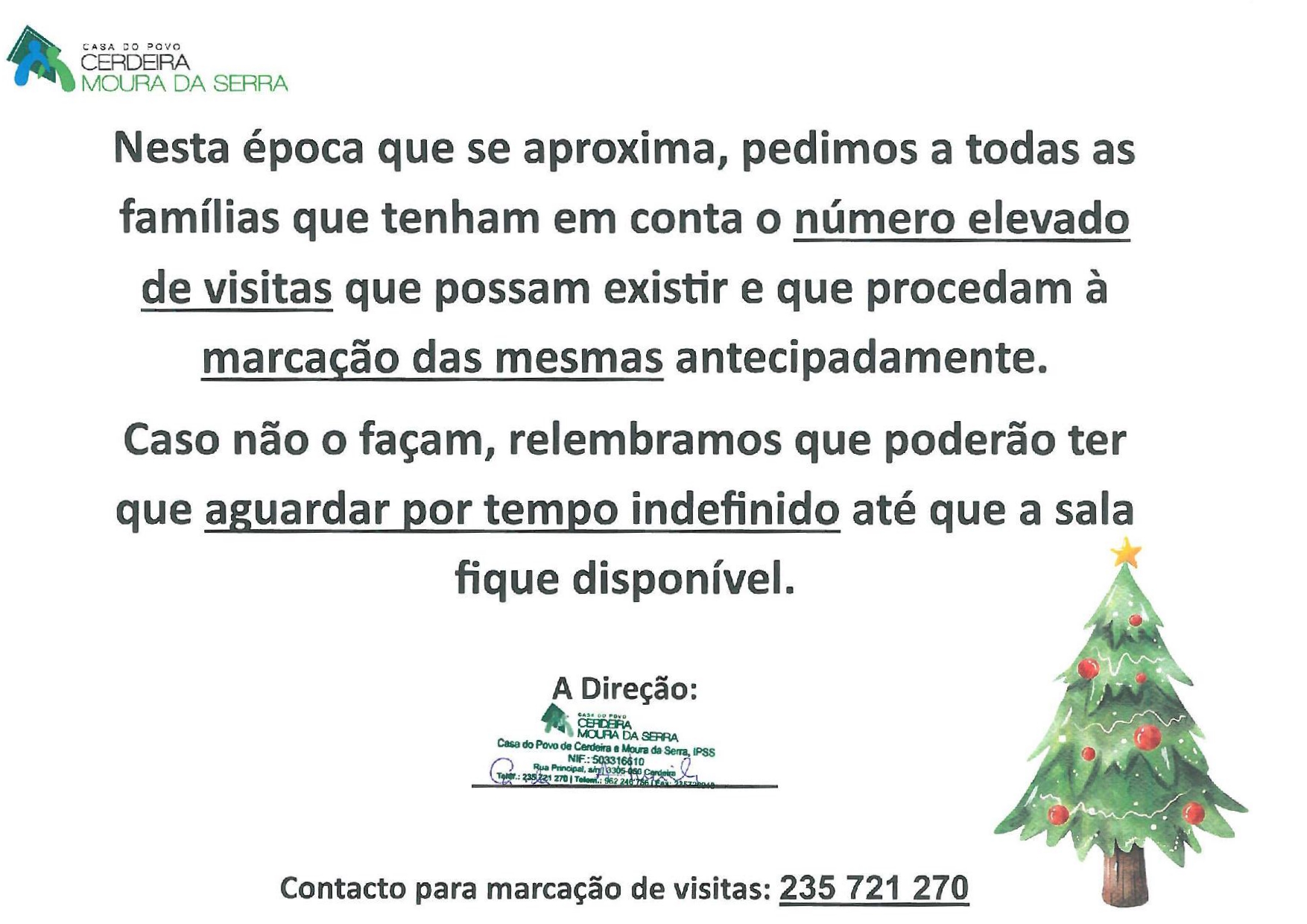 INFORMAÇÃO VISITAS (Natal2024/Ano Novo2025)