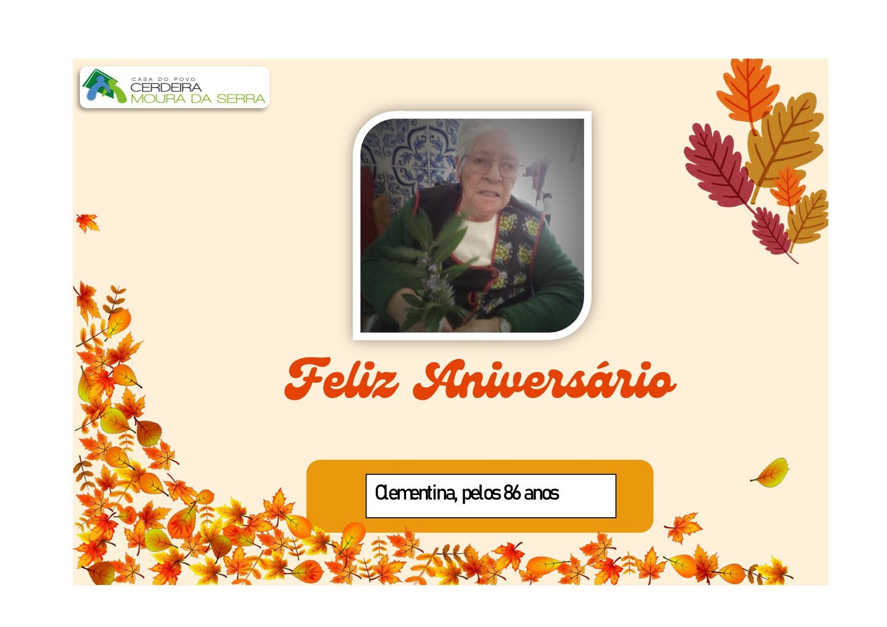 Feliz Aniversário à nossa Utente “D. Clementina” em 07/12/2024